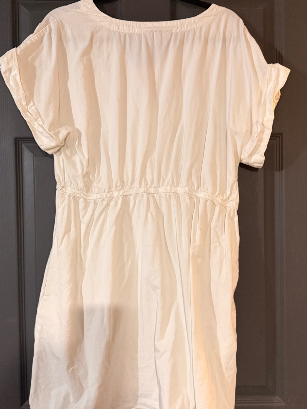 White Button-Front Tunic Dress - Picture 2 of 2